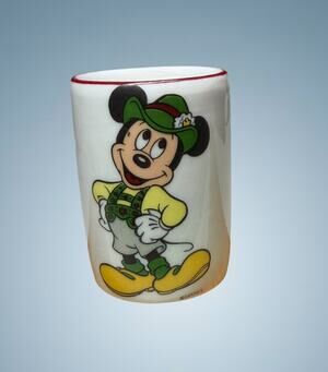 Vintage Reutter Disney Mickey Mouse Toothpick Holder W Germany Porcelain 1980s